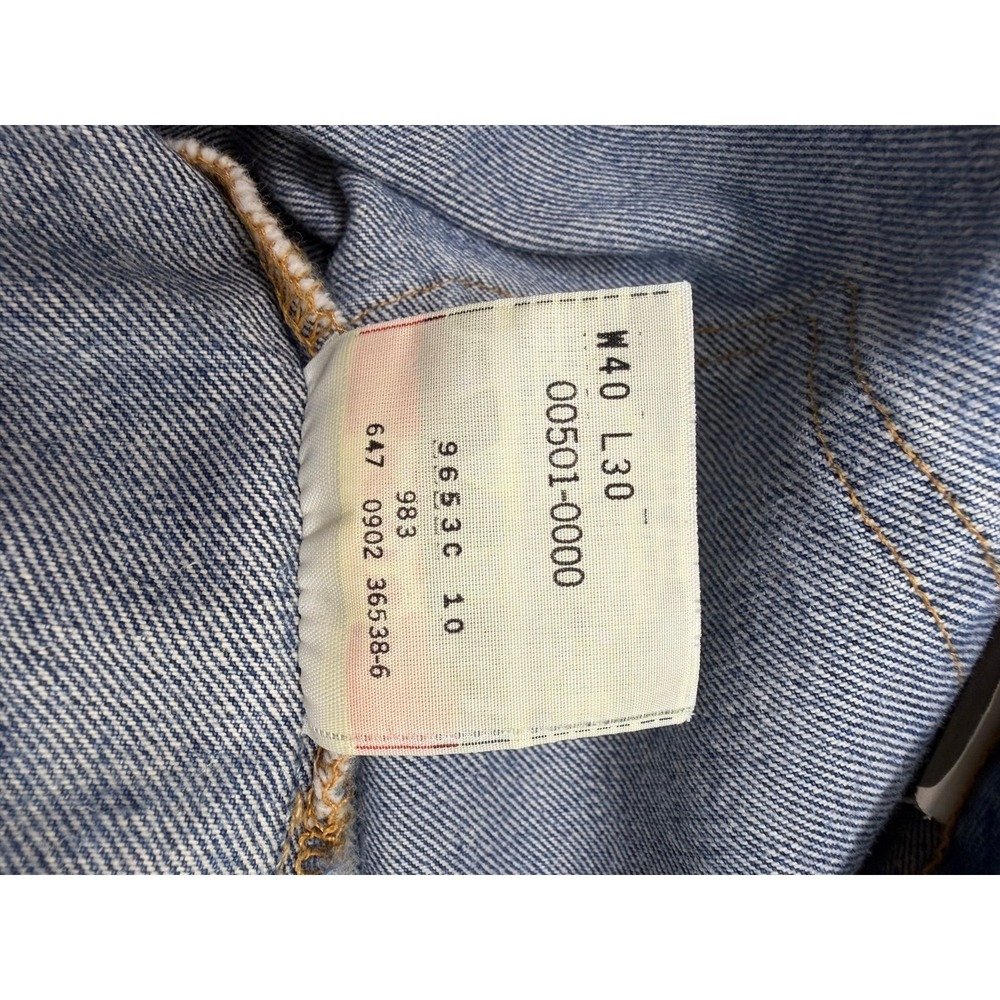 Vintage Levi's 501 XX Jeans 40x30 Made in Mexico 2002 Light Wash Button Fly USA - Picture 7 of 12